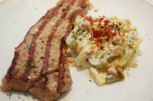 Entrecot de ternera del Valle Ambles con Torta de la Serena